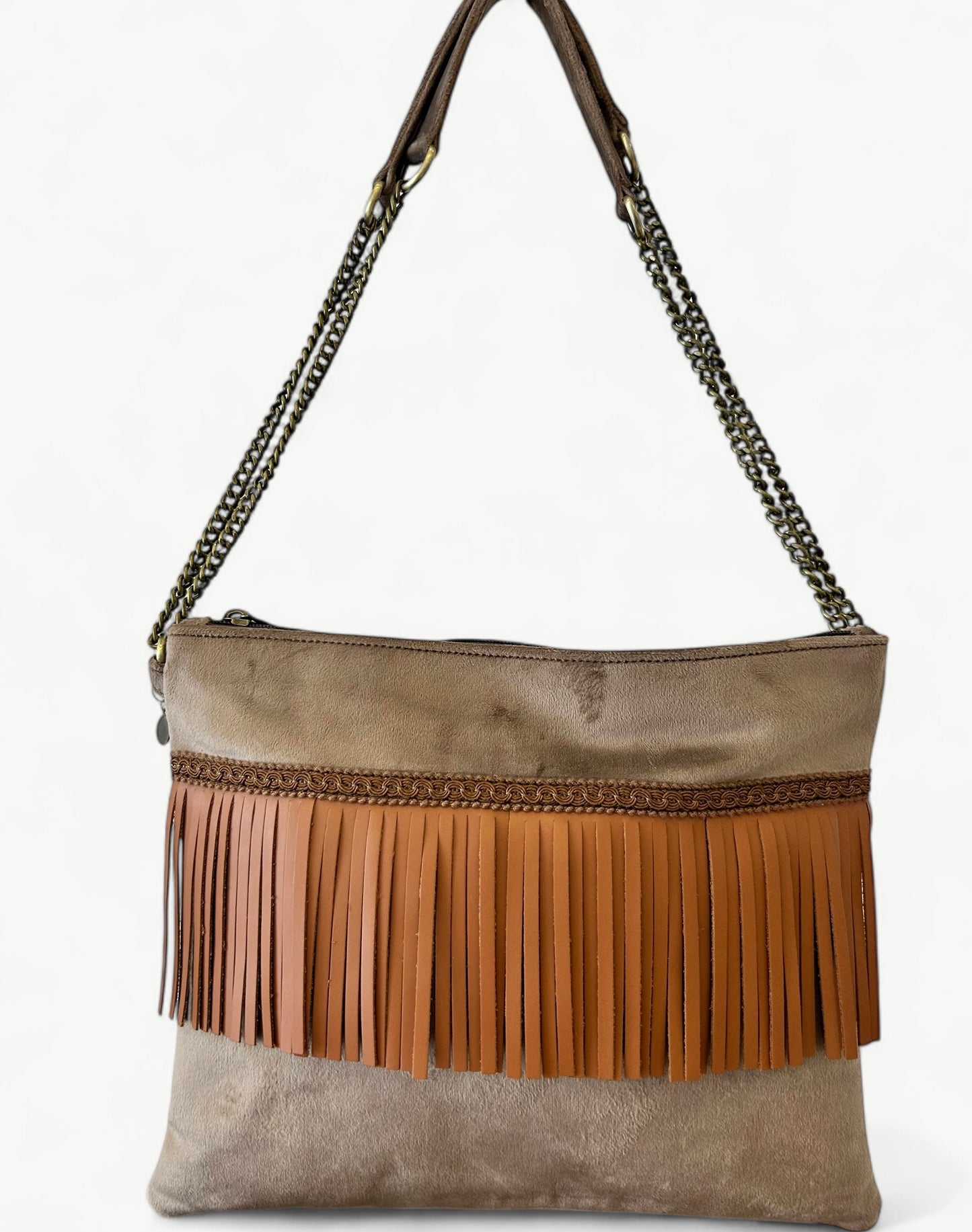 FANCIFUL POCHETTE SS25 - velluto e frange