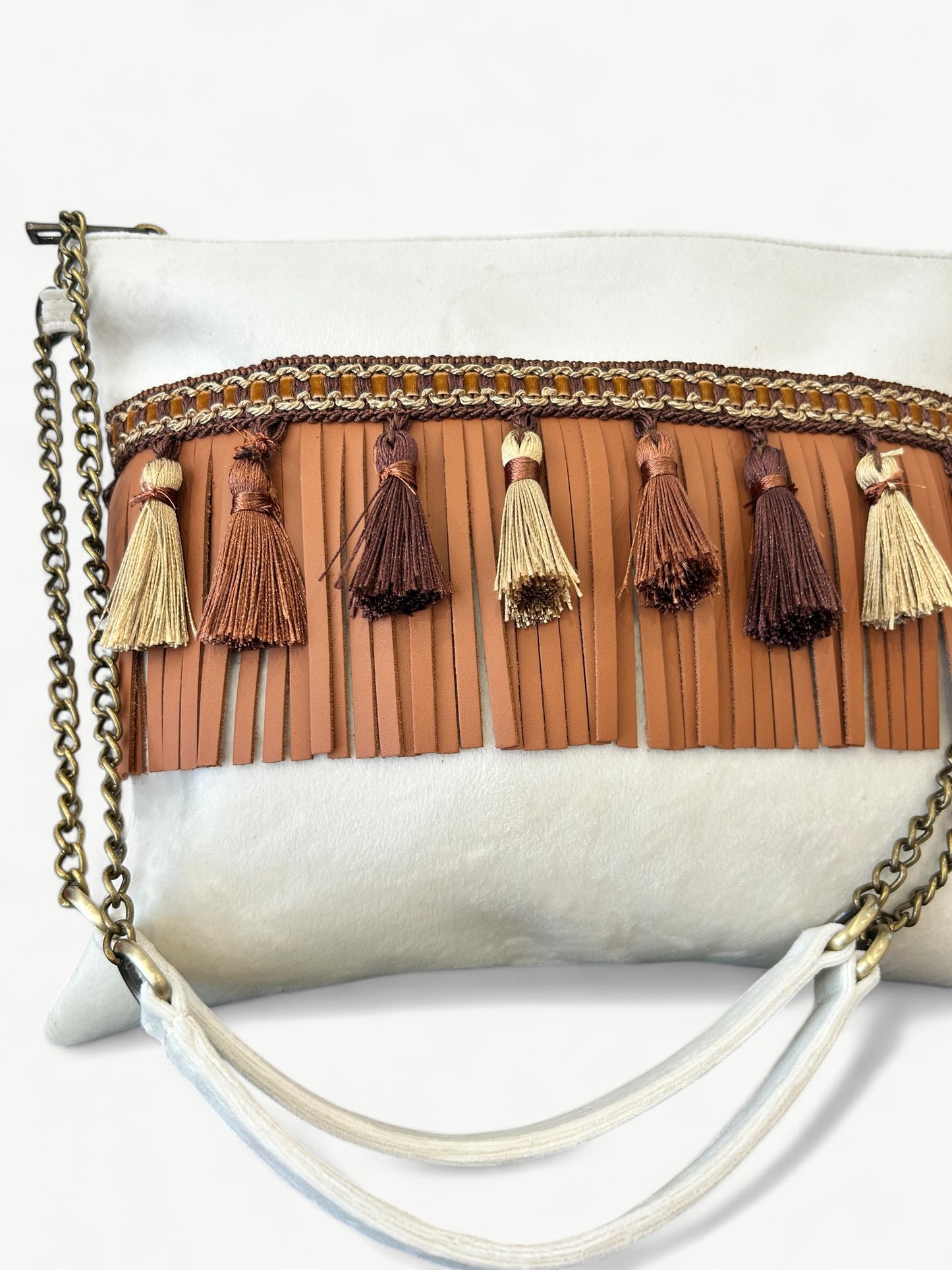 FANCIFUL POCHETTE SS25 - velluto e frange
