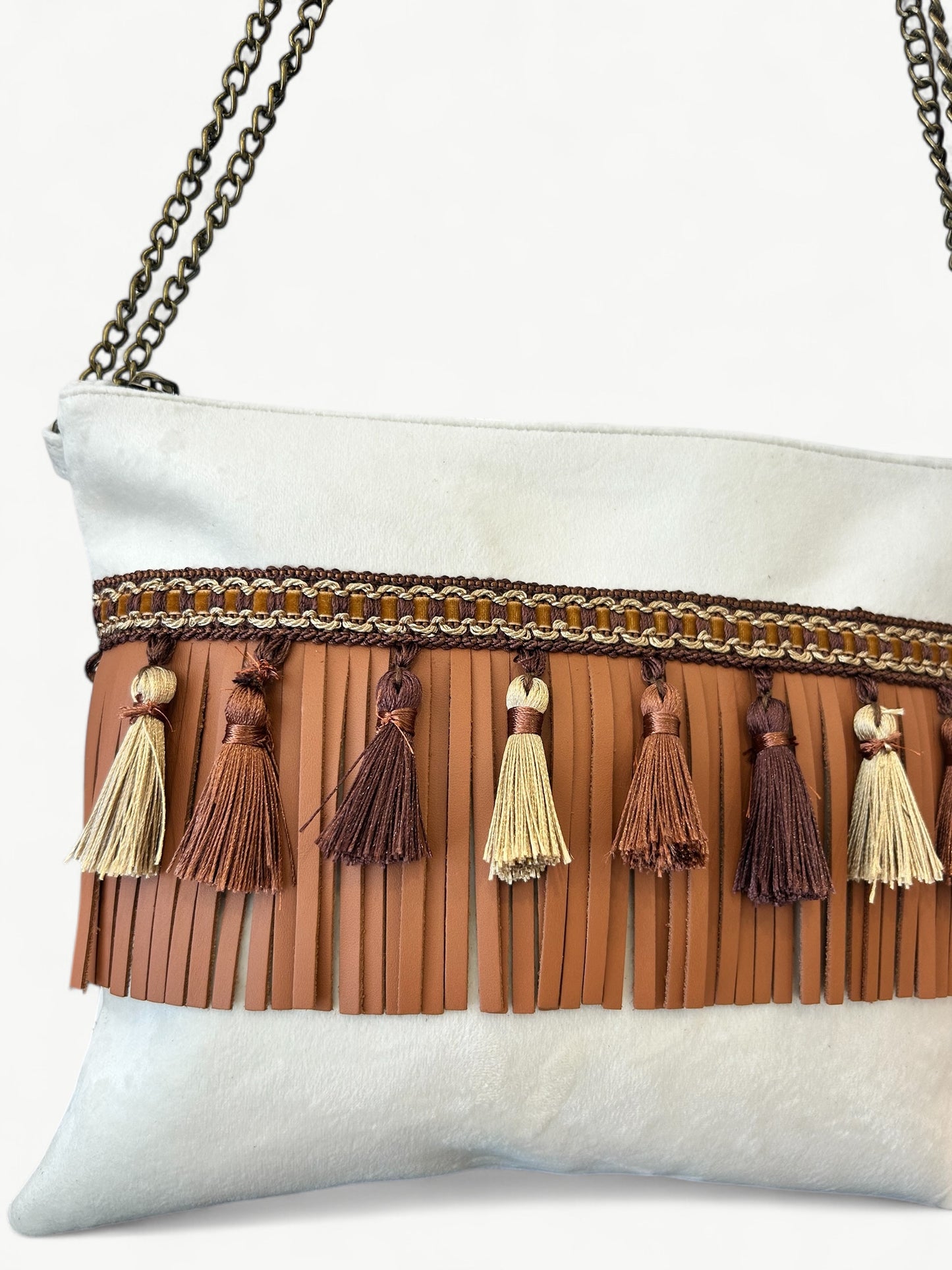FANCIFUL POCHETTE SS25 - velluto e frange