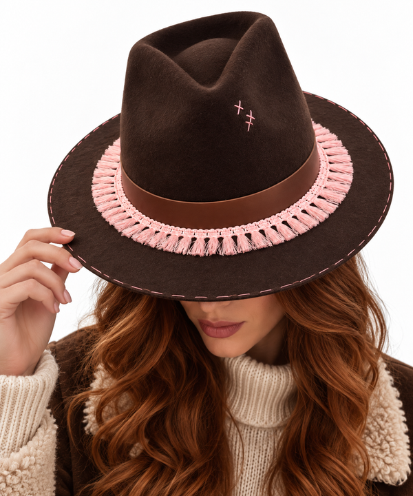 Cappello Piè Tofana Marrone e rosa