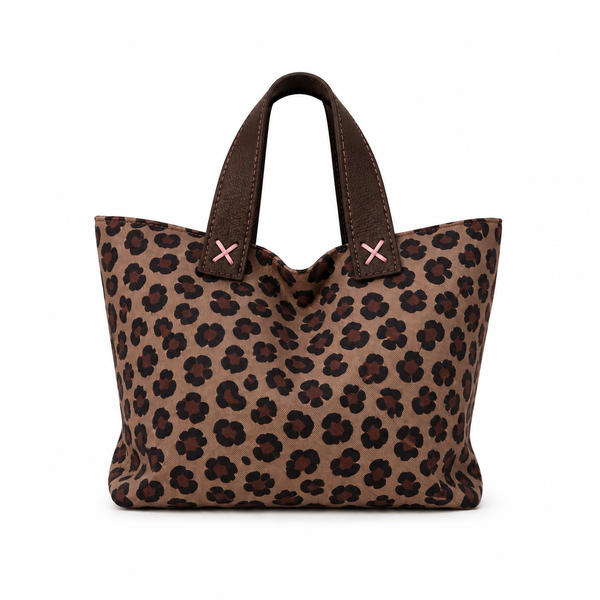 MaxiBag - borsa da passeggino artigianale leopard rosa
