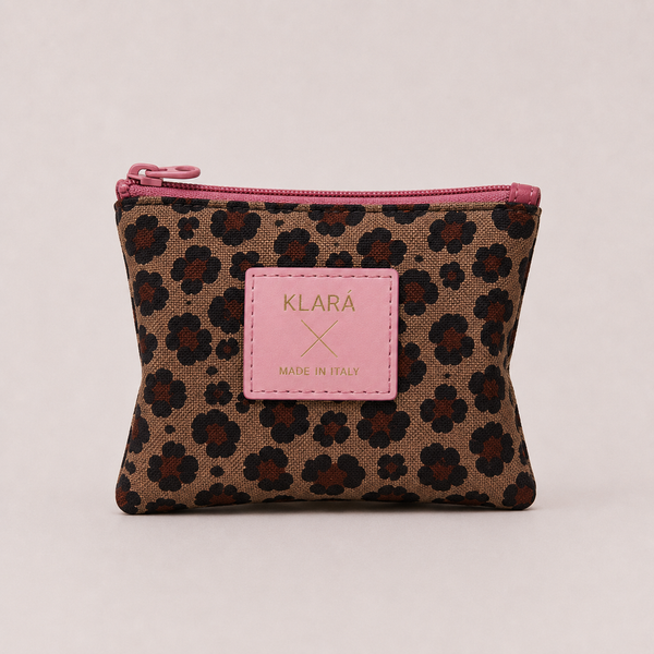 pochette porta creme/cambio artigianale rosa