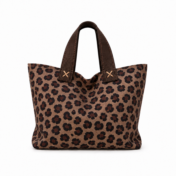 MaxiBag - borsa da passeggino artigianale leopard neutra