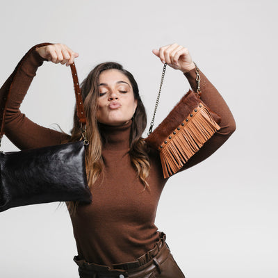 Double Bag Cavallino Frange