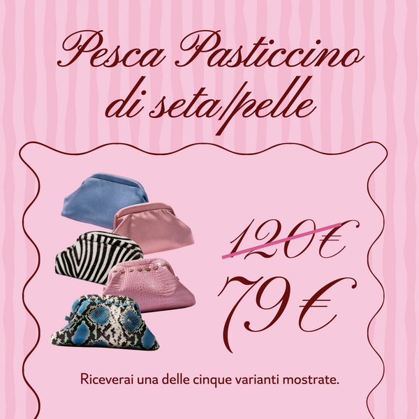 Pesca Pasticcino in seta/pelle
